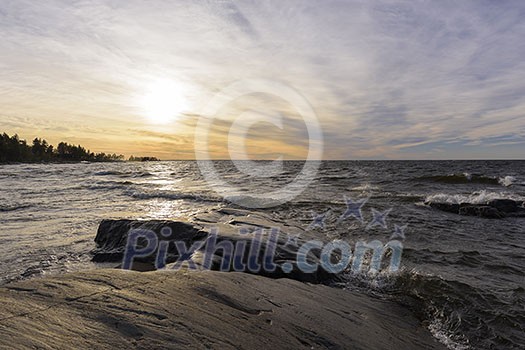 Autumn evening by the sea Autumn evening by the sea