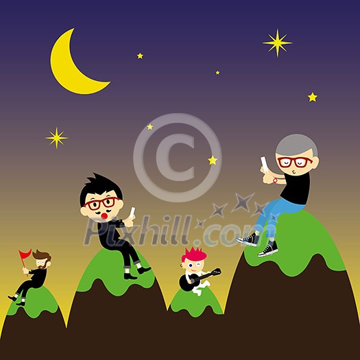 technology and communications vector cartoon style 