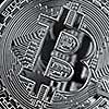 bitcoin background. Cryptocurrency and blockchain trading concept.