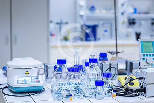 Chemistry lab (shallow DOF; color toned image) Chemistry lab (shallow DOF; color toned image)