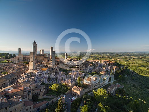 In the very heart of Tuscany - Aerial view of the medieval town of Montepulciano, Italy
