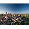 In the very heart of Tuscany - Aerial view of the medieval town of Montepulciano, Italy