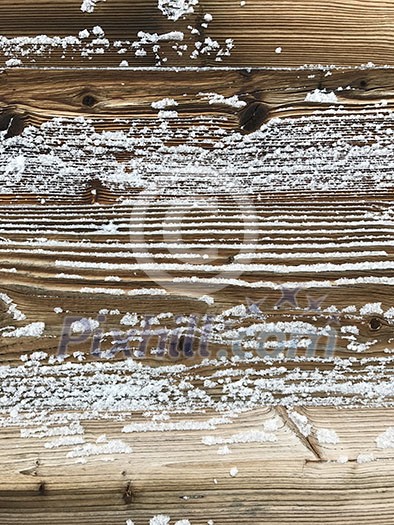 old wood wall covered with snow vintage retro natural outdoor background old wood wall covered with snow vintage retro natural outdoor background