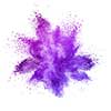 Explosion of colored powder, isolated on ultra violet background. Inventive and imaginative, Ultra Violet lights the way to what is yet to come. Color of the Year 2018 Pantone