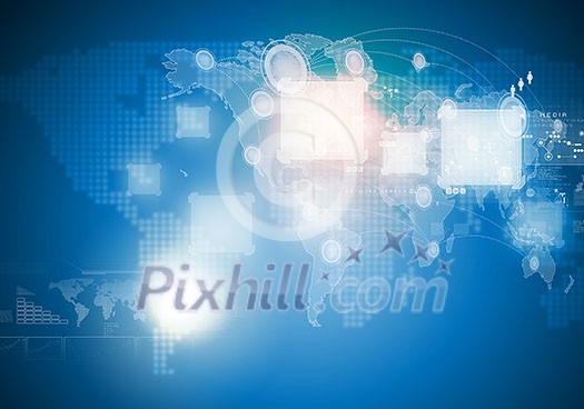 Background digital image with touch icons. Innovative technologies Background digital image with touch icons. Innovative technologies