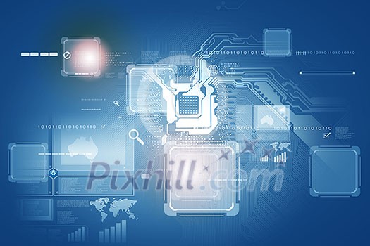 Background digital image with touch icons. Innovative technologies Background digital image with touch icons. Innovative technologies