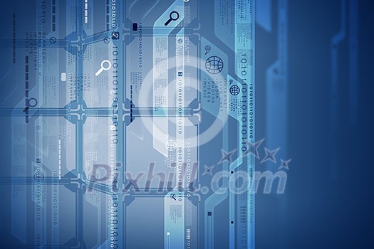 Background digital image with touch icons. Innovative technologies Background digital image with touch icons. Innovative technologies