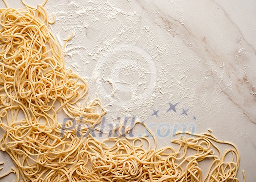 Dried egg noodles. Raw Fresh Spaghetti. Dried egg noodles. Raw Fresh Spaghetti.