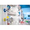Chemistry lab interior - 
Modern Laboratory interior (shallow DOF, color toned image)