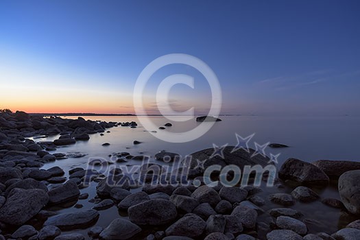 Rocky shore in the Baltic Sea