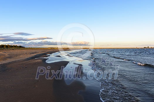 Early morning in the baltic sea coastline