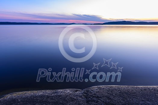 Lake view after sunset