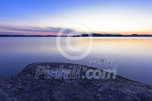 Lake view after sunset