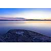 Lake view after sunset