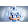 Businessman holding in hands successful idea concept
