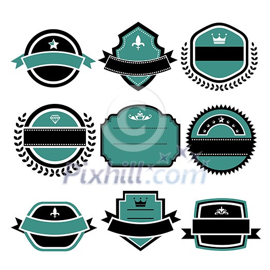  labels set of retro vintage badges 