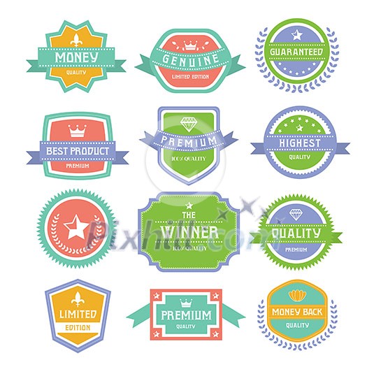 set of retro vintage labels set of retro vintage labels