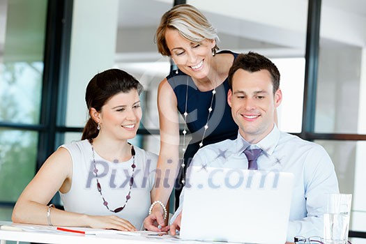 Team of business people working together Team of business people working together