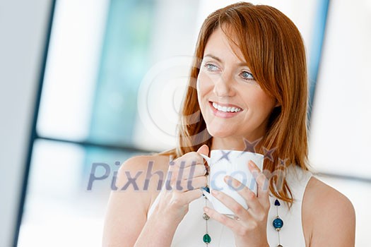 Young attractive businesswoman in office Young attractive businesswoman in office