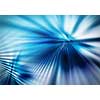 abstract geometric background with straight divergent beams of light lines in blue colour