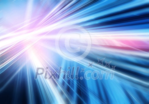 abstract geometric background with straight massive lines in blue, pink and white colour light up in the point of intersection