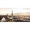 Zurich, Switzerland - view of the old town from ETH