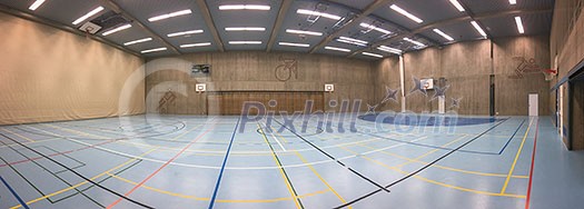 Modern sports hall panorama Modern sports hall panorama