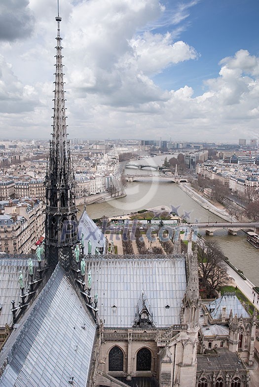 View on Paris from Notre Dame, France View on Paris from Notre Dame, France