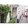 Paris, France - May 22, 2012: Houses on Montmartre street in Paris,in the spring day view from a height.