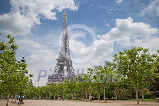 View eiffel Tower in Paris of France