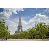 View eiffel Tower in Paris of France