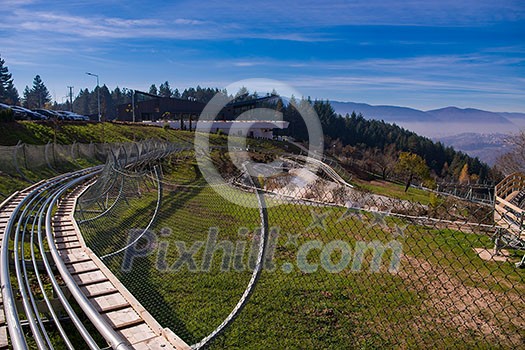 Alpine coaster in beautiful nature Alpine coaster in beautiful nature