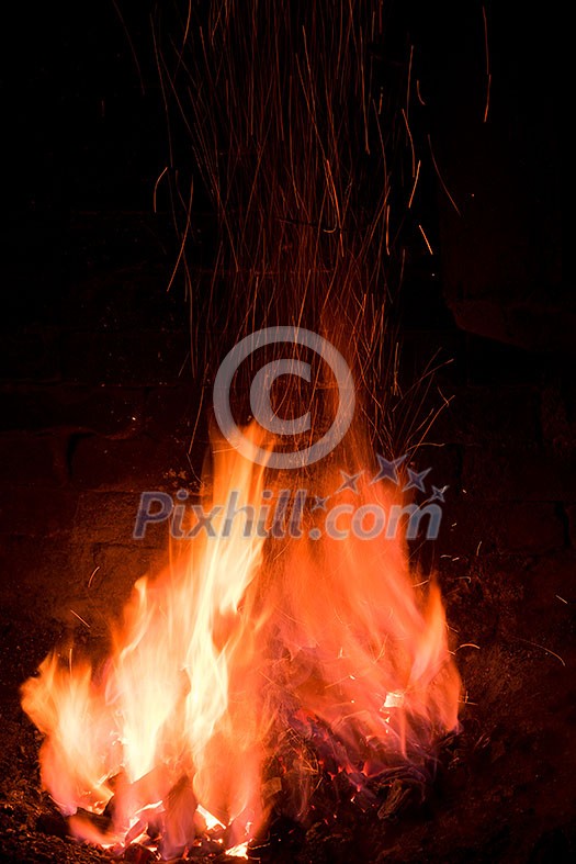 Traditional blacksmith furnace with burning fire
Burning fire in furnace at forge, workshop. Blacksmith equipment concept Traditional blacksmith furnace with burning fire
Burning fire in furnace at forge, workshop. Blacksmith equipment concept