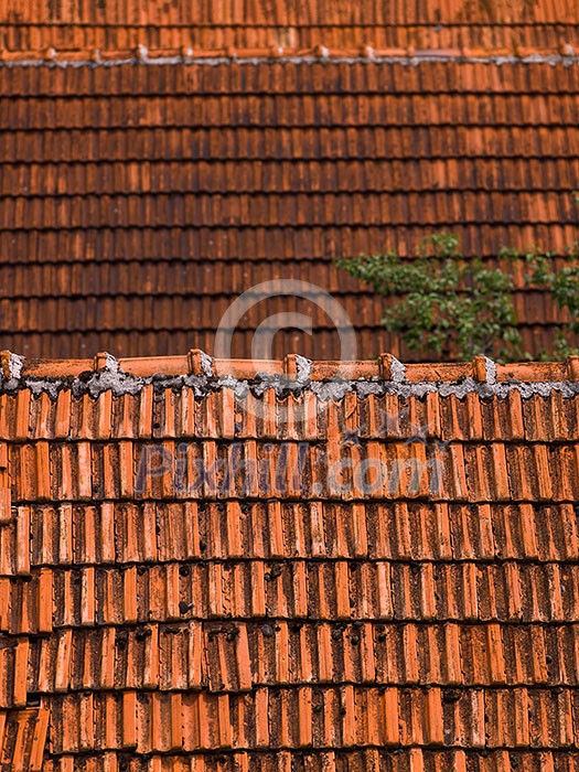 Old roof tiles background Old roof tiles background