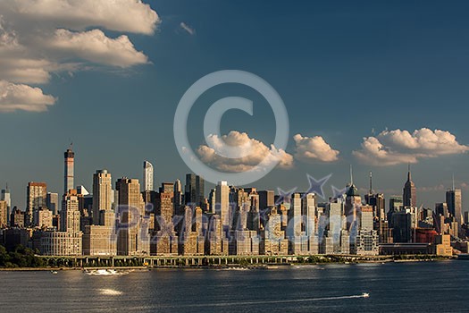 New York City NYC Manhattan Downtown Skyline, viewed from Jersey City, New Jersey, USA. New York City NYC Manhattan Downtown Skyline, viewed from Jersey City, New Jersey, USA.