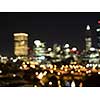 Blurred bokeh lights of night big city 