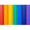 Multiples vertical color stripes on a metal wall - flawlessly painted with lovely vivid colors