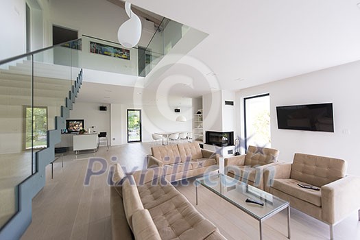 Architecture, Interior, modern apartment, wide living room Architecture, Interior, modern apartment, wide living room