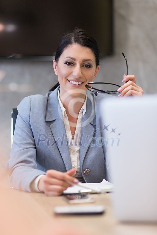 Portrait Of Successful Businesswoman Entrepreneur At Busy startup Office Portrait Of Successful Businesswoman Entrepreneur At Busy startup Office