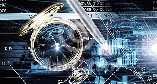 Pocket watch and business concepts on digital background Pocket watch and business concepts on digital background