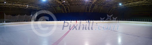 empty ice rink, hockey and skating arena  indoors