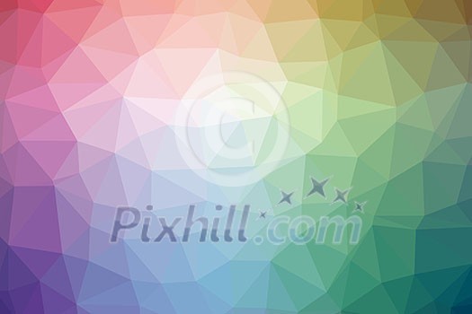 Low poly - Colorful abstract geometric background with triangular polygons. Low poly - Colorful abstract geometric background with triangular polygons.