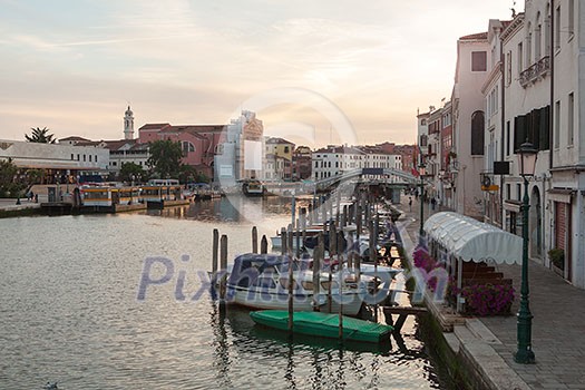Picture of Canal Grande sunset of Accademia's bridge. Venice, Italy. Picture of Canal Grande sunset of Accademia's bridge. Venice, Italy.