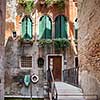 Beautiful view of traditional Venetian buildings. Venice, Italy, Europe. Classical building in ancient Venice, Italy.