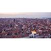 Aerial view of Venice city, Italy. Top view of Venice in Italy from Campanile Bell tower.