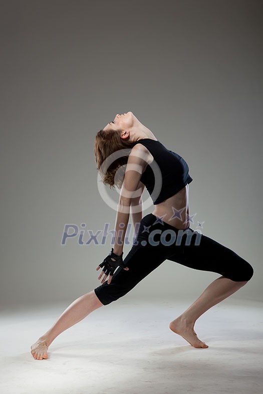 attractive young woman dancing attractive young woman dancing