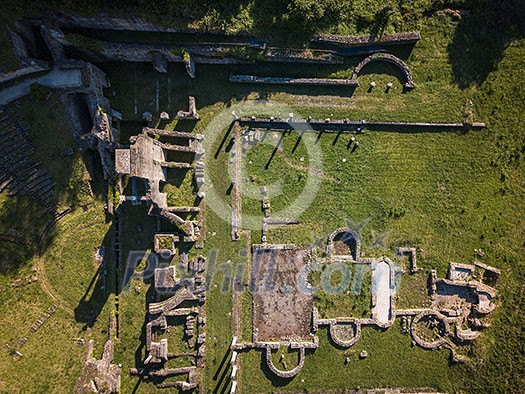 Spectacular aerial view of the old town of Volterra in Tuscany, Italy Spectacular aerial view of the old town of Volterra in Tuscany, Italy
