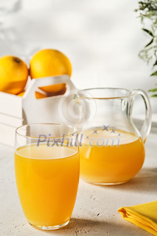 Fresh Squeezed Orange Juice with Fresh Fruits