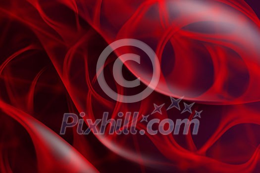 Red wavy textured abstract background from curved lines with soft light. Layout can be used for your creativity.
