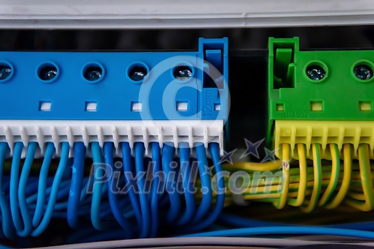 new automated system of electric power supply and distribution. Electric boxes with high-voltage equipment. The scheme for supplying electric power through the main and reserve channels